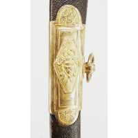 Armes Blanches SABRE D'OFFICIER SUPÉRIEUR DE MARINE DIRECTOIRE PREMIER EMPIRE MONTURE À L'ALLEMANDE & GARDE PERLÉE 51615-6 - 7