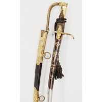 Armes Blanches SABRE D'OFFICIER SUPÉRIEUR DE MARINE DIRECTOIRE PREMIER EMPIRE MONTURE À L'ALLEMANDE & GARDE PERLÉE 51615-6 - 10