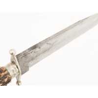 Coutellerie FORT COUTEAU BOWIE KNIFE 19è  SHEFFIELD GUERRE SECESSION CIVIL WAR 1860 ARKANSAS XIXè  - 8