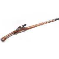 Armes de Poing LONG PISTOLET À SILEX N. LE BOURGUIGNON À PARIS - FRANCE DÉBUT XVIIIè A - 1469 - 62 .19 - 2