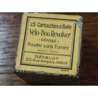 Cartouches Munitions BOITE 25 MUNITIONS ANCIENNE CARTOUCHES CALIBRE 6MM VELODOG PERCUSSION CENTRALE SFM - GEVELOT XIXè - 2