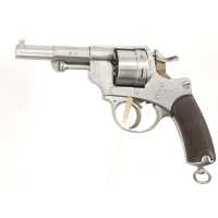 Armes de Poing REVOLVER RÉGLEMENTAIRE TROUPE D'INFANTERIE CHAMELOT DELVIGNE MAS 1877  ST-ETIENNE CALIBRE 11MM - FRANCE IIIè REPU