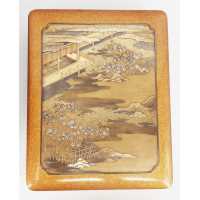 Art Japonais BUNKO BOÎTE À DOCUMENTS EN LAQUE NASHIJI ET TAKAMAKI-E OR - JAPON ÉPOQUE MEIJI 1868/1912  - 16