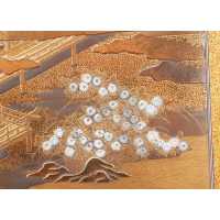Art Japonais BUNKO BOÎTE À DOCUMENTS EN LAQUE NASHIJI ET TAKAMAKI-E OR - JAPON ÉPOQUE MEIJI 1868/1912  - 19