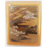 Art Japonais BUNKO BOÎTE À DOCUMENTS EN LAQUE NASHIJI ET TAKAMAKI-E OR - JAPON ÉPOQUE MEIJI 1868/1912  - 14