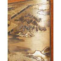 Art Japonais BUNKO BOÎTE À DOCUMENTS EN LAQUE NASHIJI ET TAKAMAKI-E OR - JAPON ÉPOQUE MEIJI 1868/1912  - 22