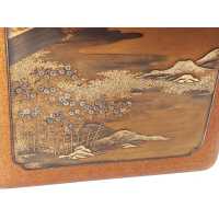 Art Japonais BUNKO BOÎTE À DOCUMENTS EN LAQUE NASHIJI ET TAKAMAKI-E OR - JAPON ÉPOQUE MEIJI 1868/1912  - 24