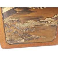 Art Japonais BUNKO BOÎTE À DOCUMENTS EN LAQUE NASHIJI ET TAKAMAKI-E OR - JAPON ÉPOQUE MEIJI 1868/1912  - 25