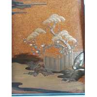Art Japonais BUNKO BOÎTE À DOCUMENTS EN LAQUE NASHIJI ET TAKAMAKI-E OR - JAPON ÉPOQUE MEIJI 1868/1912  - 28