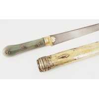 Armes Blanches LONG POIGNARD KARD TURC OTTOMAN XVIIIè WOOTZ JADE VERMEIL & CABOCHONS CMV30465.19 - 18