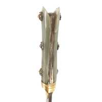 Armes Blanches LONG POIGNARD KARD TURC OTTOMAN XVIIIè WOOTZ JADE VERMEIL & CABOCHONS CMV30465.19 - 25