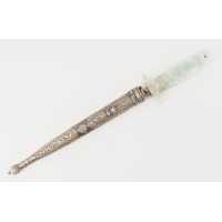 Armes Blanches POIGNARD MUGHAL  ARGENT & JADE NORD DE L' INDE / MONGHOL XVIIIè DE00373-35 - 13