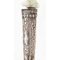 Armes Blanches POIGNARD MUGHAL  ARGENT & JADE NORD DE L' INDE / MONGHOL XVIIIè DE00373-35 - 19