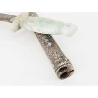 Armes Blanches POIGNARD MUGHAL  ARGENT & JADE NORD DE L' INDE / MONGHOL XVIIIè DE00373-35 - 31