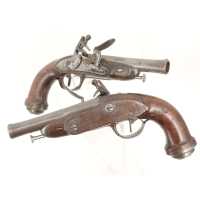 Armes de Poing RARE PAIRE DE PISTOLETS DES LÉGIONS DE GENDARMERIE DE LA GARDE IMPÉRIALE SIGNÉ DUC À PARIS - FRANCE PREMIER EMPIR