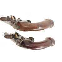 Armes de Poing RARE PAIRE DE PISTOLETS DES LÉGIONS DE GENDARMERIE DE LA GARDE IMPÉRIALE SIGNÉ DUC À PARIS - FRANCE PREMIER EMPIR
