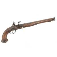 Armes de Poing IMPOSANT PISTOLET DE CAVALIER À SILEX SIGNÉ COULAUX DE VERO À MAICHE EN FRANCHE COMTÉ FRANCE 1720 - 1740 049880-1
