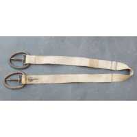 Militaria MG 08  BRETELLE EN TOILE ERSATZ  TRANSPORT AFFUT TRAINEAU MITRAILLEUSE MAXIM MG08 WW1 ALLEMAGNE  - 1