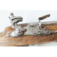Armes d'Épaule IMPOSANTE PRESTIGIEUSE ARQUEBUSE DE CHASSE D'APPARAT À SILEX SIGNÉE JOHANNES POPIC À BRESLAU/ WROCLAW - SILÉSIE X