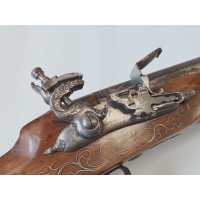 Armes d'Épaule IMPOSANTE PRESTIGIEUSE ARQUEBUSE DE CHASSE D'APPARAT À SILEX SIGNÉE JOHANNES POPIC À BRESLAU/ WROCLAW - SILÉSIE X
