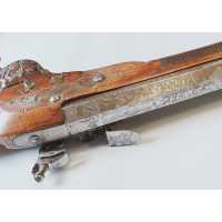 Armes d'Épaule IMPOSANTE PRESTIGIEUSE ARQUEBUSE DE CHASSE D'APPARAT À SILEX SIGNÉE JOHANNES POPIC À BRESLAU/ WROCLAW - SILÉSIE X