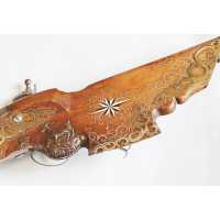 Armes d'Épaule IMPOSANTE PRESTIGIEUSE ARQUEBUSE DE CHASSE D'APPARAT À SILEX SIGNÉE JOHANNES POPIC À BRESLAU/ WROCLAW - SILÉSIE X