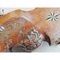 Armes d'Épaule IMPOSANTE PRESTIGIEUSE ARQUEBUSE DE CHASSE D'APPARAT À SILEX SIGNÉE JOHANNES POPIC À BRESLAU/ WROCLAW - SILÉSIE X
