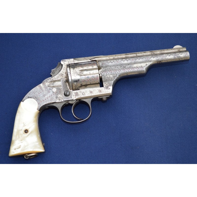 MERWIN HULBERT 1883 REVOLVER 5.5 " SA/DA 44/40 GRAVURE D'USINE - US XIXè MERWIN HULBERT 1883 REVOLVER 5.5 " SA/DA 44/40 GRAVURE D'USINE - US XIXè