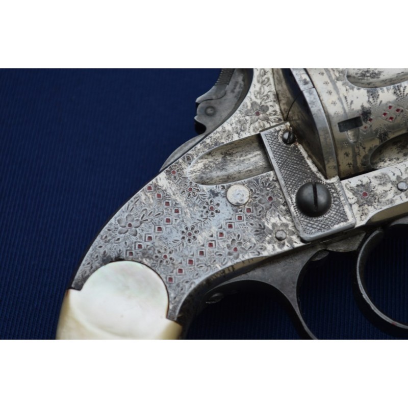 Handguns MERWIN HULBERT 4é Mle 1883 REVOLVER 5.5 " SA/DA 44/40 GRAVURE D'USINE - US XIXè {PRODUCT_REFERENCE} - 8