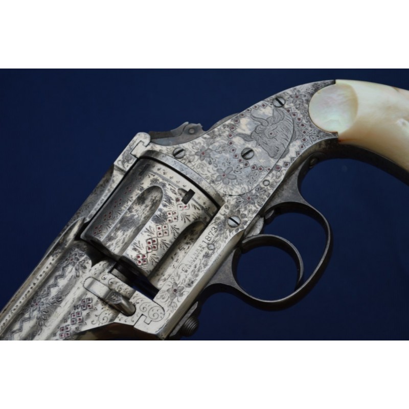 Handguns MERWIN HULBERT 4é Mle 1883 REVOLVER 5.5 " SA/DA 44/40 GRAVURE D'USINE - US XIXè {PRODUCT_REFERENCE} - 3
