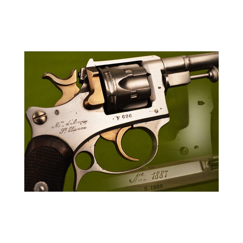 REVOLVER ESSAI ST ETIENNE Mdl 1887 daté 1888 Calibre 8 mm - France IIIe Rep. REVOLVER ESSAI ST ETIENNE Mdl 1887 daté 1888 Calibre 8 mm - France IIIe Rep.
