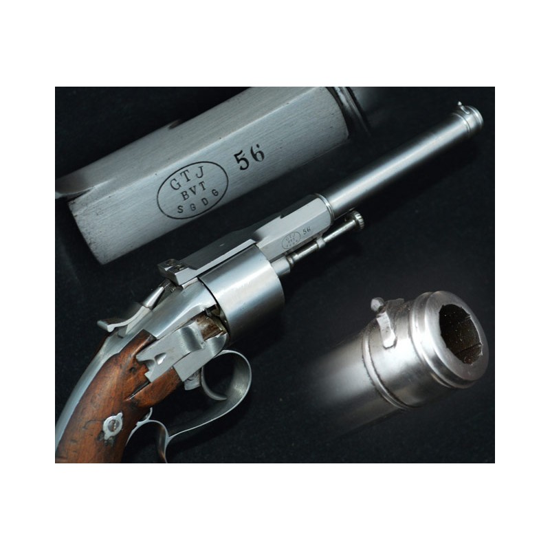 REVOLVER DE TIR GAUTHIER JEUNE 1859 CALIBRE 11mm73 - FR XIXè REVOLVER DE TIR GAUTHIER JEUNE 1859 CALIBRE 11mm73 - FR XIXè