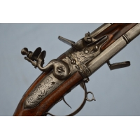 Armes de Poing PISTOLET SILEX 2 CANONS TOURNANTS VERS 1680 - FR Ancien Régime Louis XIV {PRODUCT_REFERENCE} - 6