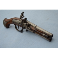 Armes de Poing PISTOLET SILEX 2 CANONS TOURNANTS VERS 1680 - FR Ancien Régime Louis XIV {PRODUCT_REFERENCE} - 21