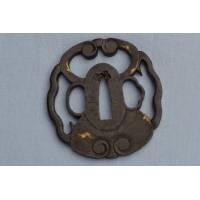 TSUBA WAKIZASHI FER MASAMITSU KINAI SCHOOL