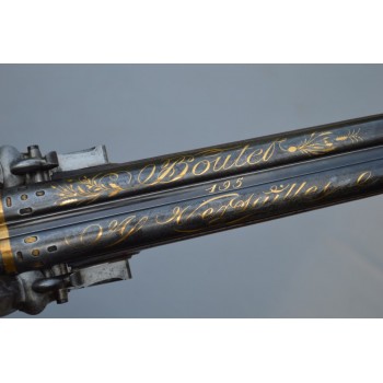 FUSIL DE CHASSE DOUBLE A SILEX  BOUTET A VERSAILLES  MONTURE EN ARGENT 1798 - 1809 - FRANCE Consulat - Premier Empire