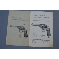 Catalogue Magasin WEBLEY FOSBERY Semi Auto REVOLVER Modèle 1903 TARGET en VALISE CUIR & Accessoires  Calibre 455 - GB début 20è 