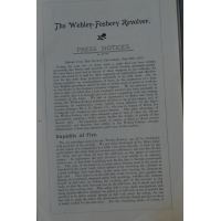 Catalogue Magasin WEBLEY FOSBERY Semi Auto REVOLVER Modèle 1903 TARGET en VALISE CUIR & Accessoires  Calibre 455 - GB début 20è 