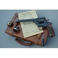 Catalogue Magasin WEBLEY FOSBERY Semi Auto REVOLVER Modèle 1903 TARGET en VALISE CUIR & Accessoires  Calibre 455 - GB début 20è 
