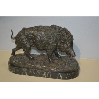 ANTIQUITES BRONZE ANIMALIER SANGLIER PAR FRATIN - France XIXe {PRODUCT_REFERENCE} - 9