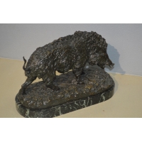 ANTIQUITES BRONZE ANIMALIER SANGLIER PAR FRATIN - France XIXe {PRODUCT_REFERENCE} - 12