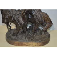 Divers BRONZE RUSSE COSAQUE APRES DE COMBAT Evgeni Alexandrovich LANCERAY (1848-1886) par CHOPIN - France XIXè {PRODUCT_REFERENC