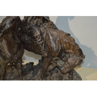 Divers BRONZE RUSSE COSAQUE APRES DE COMBAT Evgeni Alexandrovich LANCERAY (1848-1886) par CHOPIN - France XIXè {PRODUCT_REFERENC