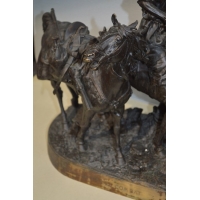 Divers BRONZE RUSSE COSAQUE APRES DE COMBAT Evgeni Alexandrovich LANCERAY (1848-1886) par CHOPIN - France XIXè {PRODUCT_REFERENC