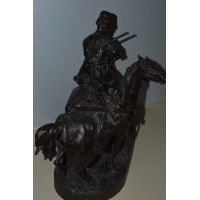 Divers BRONZE RUSSE COSAQUE APRES DE COMBAT Evgeni Alexandrovich LANCERAY (1848-1886) par CHOPIN - France XIXè {PRODUCT_REFERENC