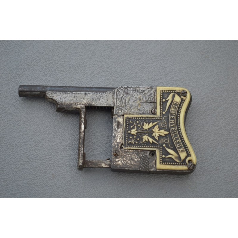 PISTOLET LE MERVEILLEUX DE Jacques ROUCHOUSSE St Etienne 1890 Calibre 6mm - FR XIXè PISTOLET LE MERVEILLEUX DE Jacques ROUCHOUSSE St Etienne 1890 Calibre 6mm - FR XIXè