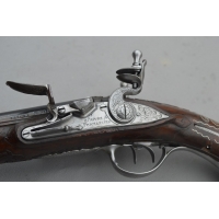 PAIRE PISTOLET SILEX DE VENNERIE FAIVRE A PONTARLIER Louis XV - France Ancienne Monarchie