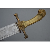 Armes Blanches IMPOSANT et LARGE SABRE DE SAPEUR D'INFANTERIE 1815 & 1830 ou ARTILLERIE DE LA GARDE NATIONALE - France Restaurat
