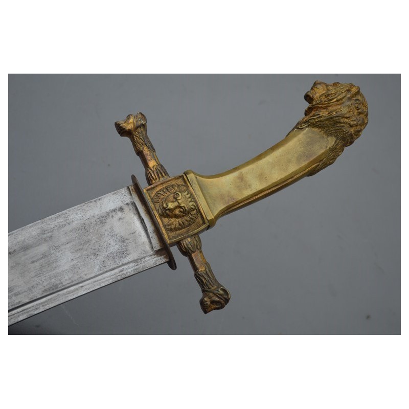 IMPOSANT SABRE DE SAPEUR D INFANTERIE TETE DE COLONNE DE LA GARDE NATIONALE - France Empire Restauration IMPOSANT SABRE DE SAPEUR D INFANTERIE TETE DE COLONNE DE LA GARDE NATIONALE - France Empire Restauration