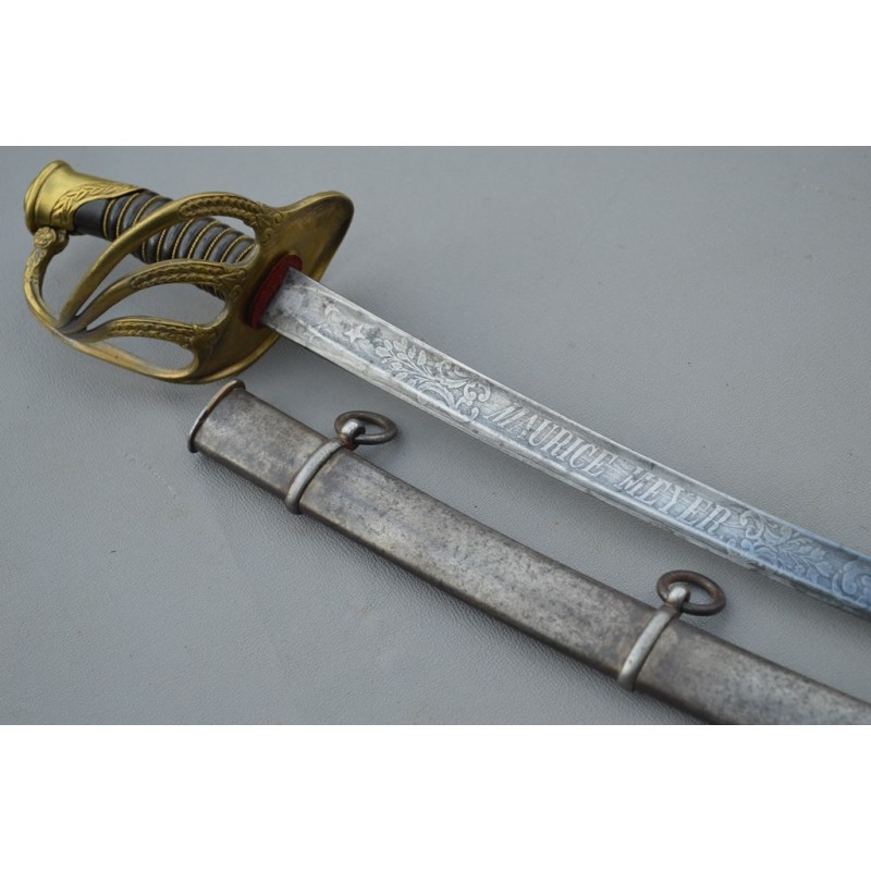 SABRE D'ENFANT 1822 Officier Cavalerie Attribué à MAURICE MEYER Daté Klingenthal Février 1868 - FR XIXè SABRE D'ENFANT 1822 Officier Cavalerie Attribué à MAURICE MEYER Daté Klingenthal Février 1868 - FR XIXè